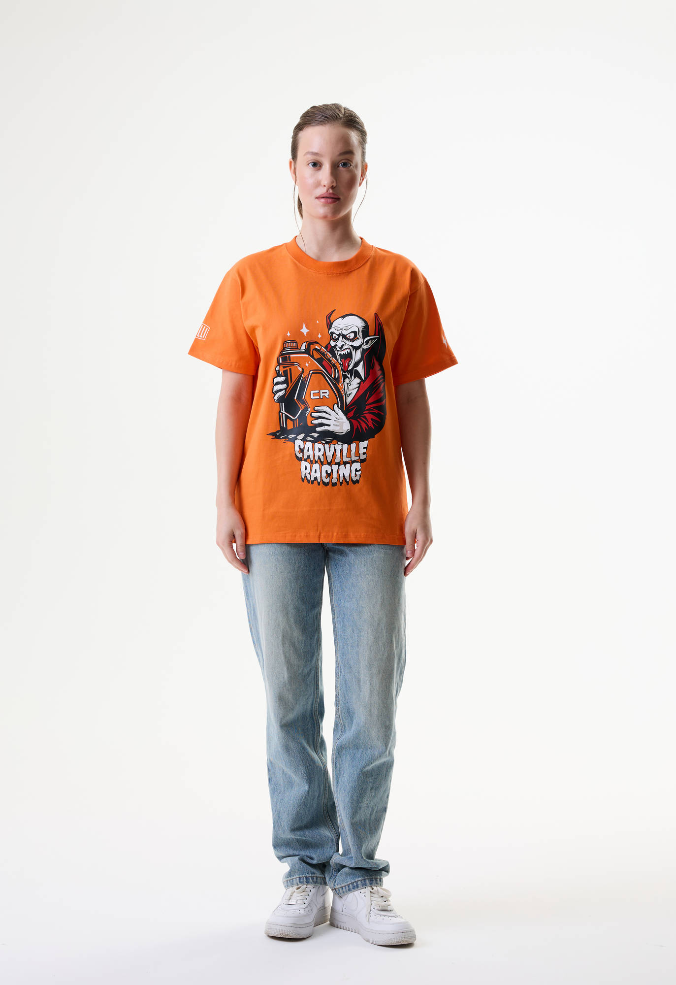 Футболка взрослая CR оранжевая Carville Racing 1CR50 