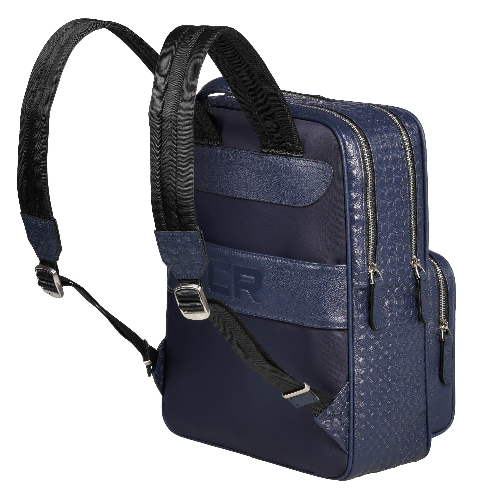 Рюкзак кожаный синий CR Carville Racing 777 