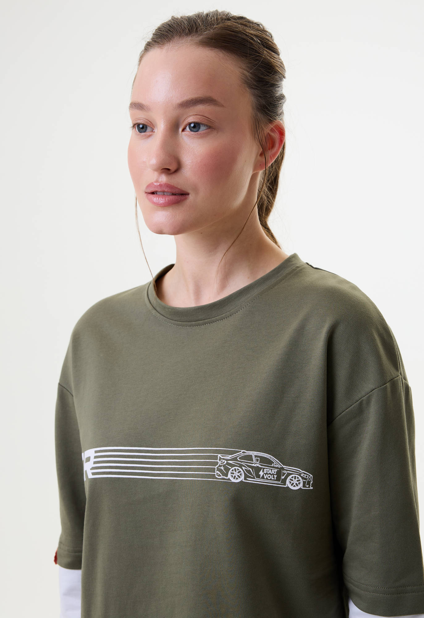 Лонгслив зелёный Carville Racing 1CR29 