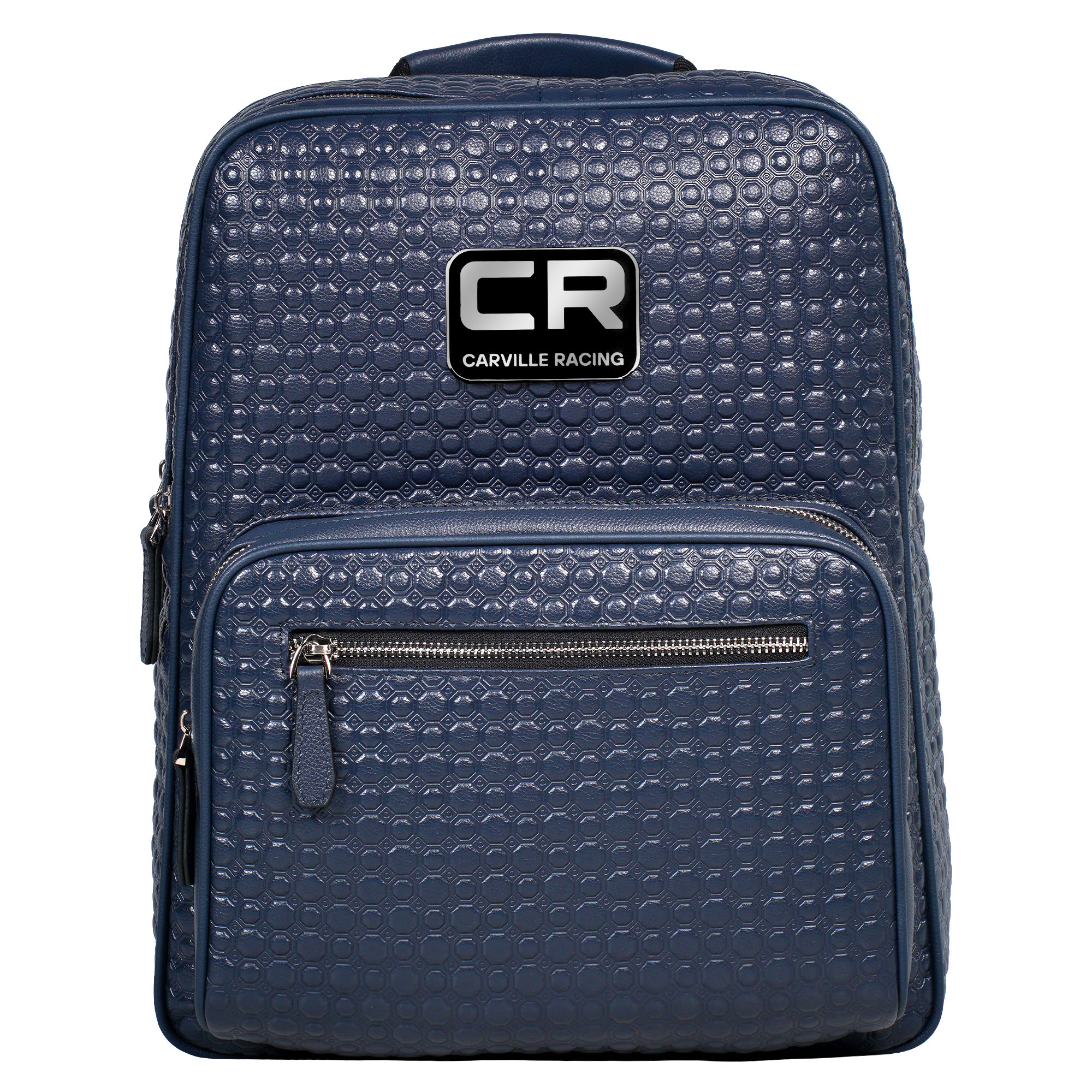 Рюкзак кожаный синий CR Carville Racing 777 