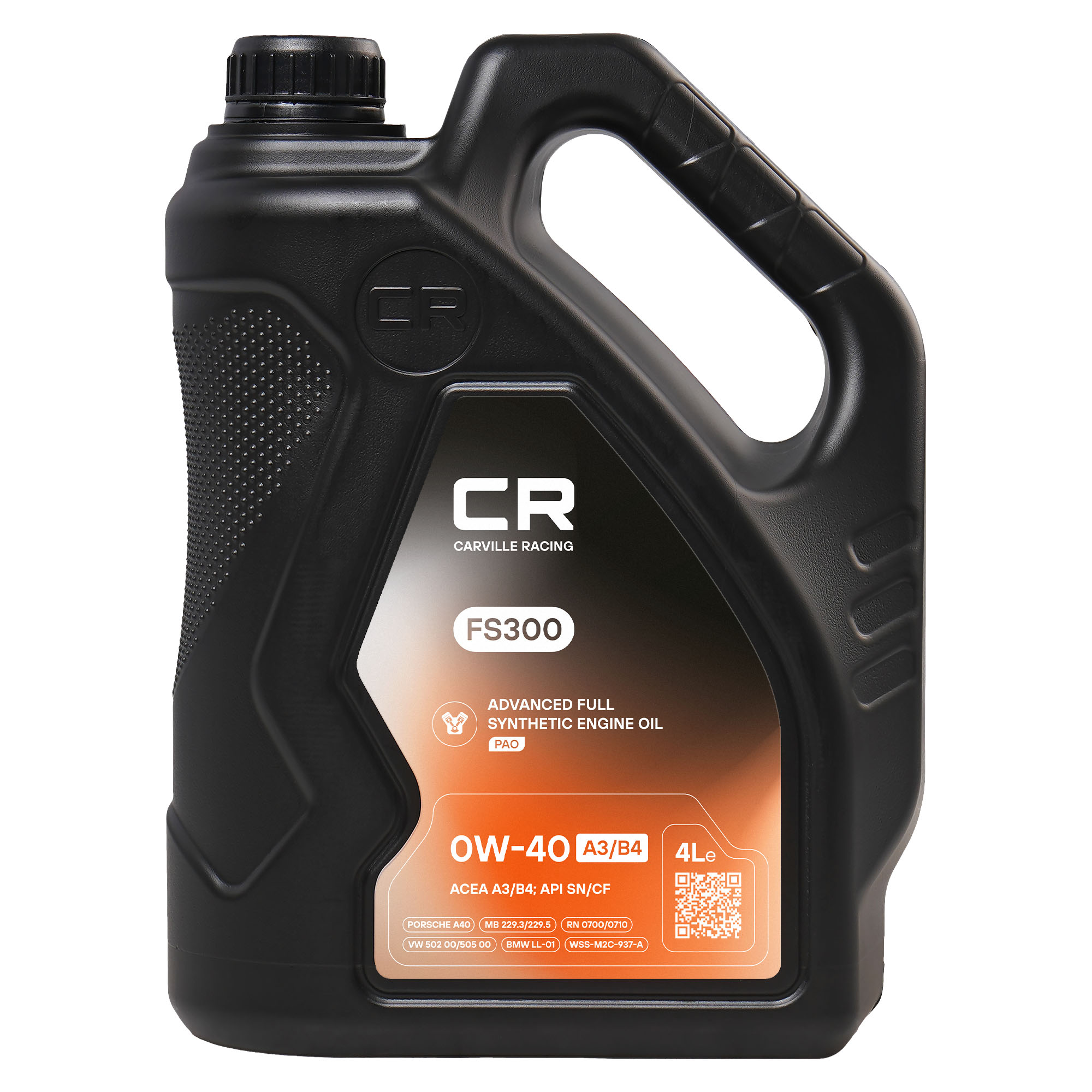 Масло моторное CARVILLE RACING FS300 0W-40 A3/B4 4L с артикулом L1D00401