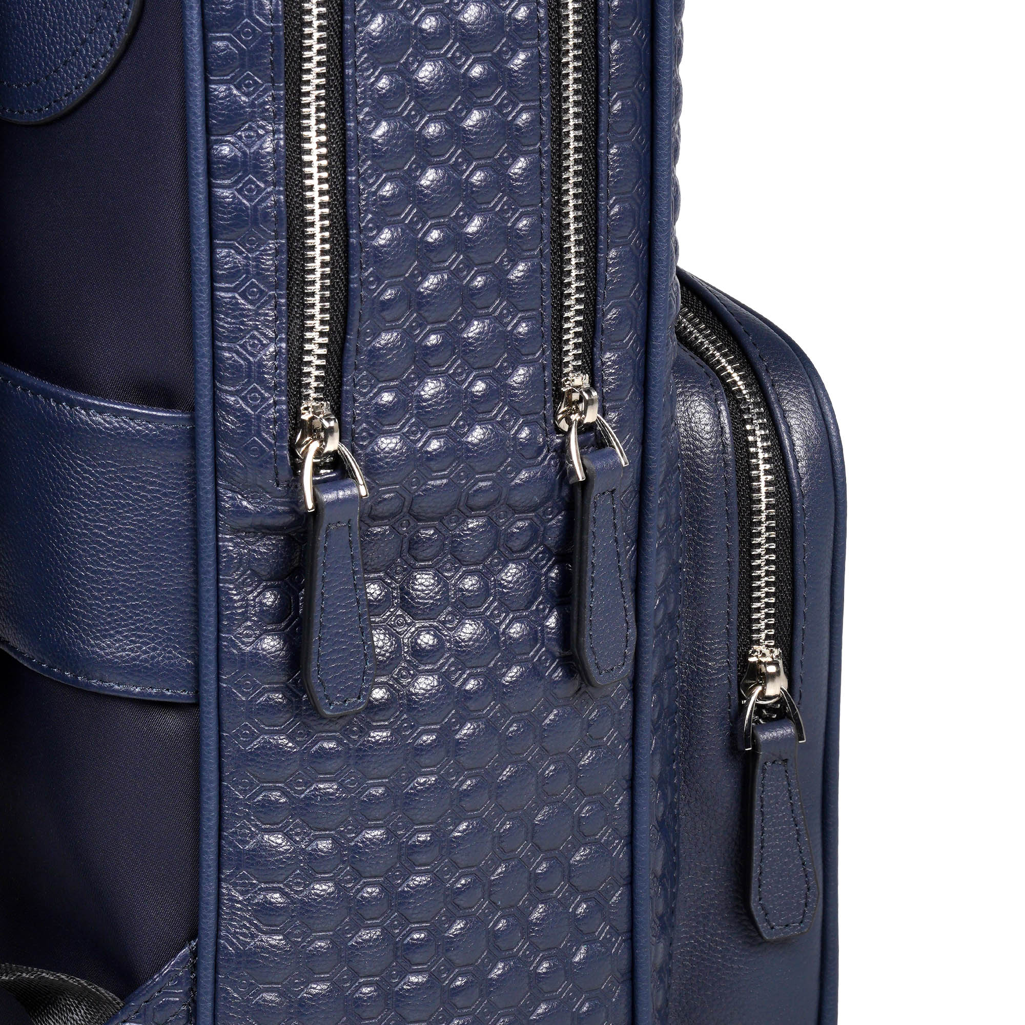 Рюкзак кожаный синий CR Carville Racing 777 