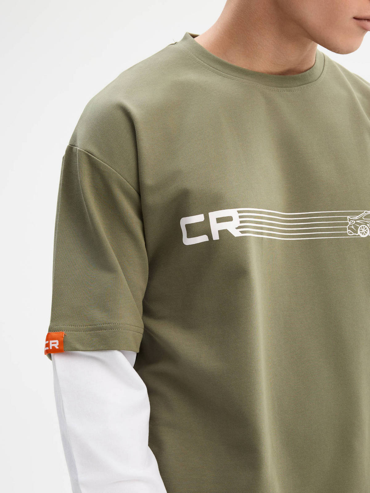 Лонгслив зелёный Carville Racing 1CR29 