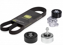 Ремкомплект привода для автомобилей Nissan Teana (08-) 2.5i/3.5i [VQ] (6PK1703+натяж.+2 ролика)