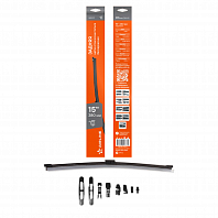 Щетка стеклоочистителя 380 мм (15") задняя бескаркасная, 8 адаптеров