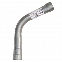 Труба с гибом развальцованная ступенчатая d=40, угол 60 (алюминизированная сталь)