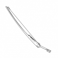 Рычаг стеклоочистителя для автомобилей Лада Приора (прав., 480 мм, крюк, со спойлером)