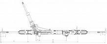 Механизм рулевой (рейка) для автомобиля Ford Transit (13-) (гидравлический)