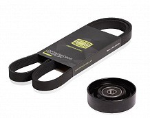 Ремкомплект привода для автомобилей Nissan Almera N16 (00-) 1.5i/1.6i/1.8i AC+ (6PK1110+ролик d85)