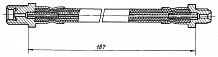 Шланг сцепления для автомобилей ГАЗ 66 L=187мм (рабочего цилиндра)