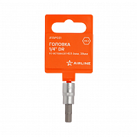 Головка 1/4"DR со вставкой HEX 6мм, L=37мм