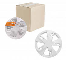 Колпаки колесные 15" "Супер Астра", белый, карбон, компл. 2 шт.