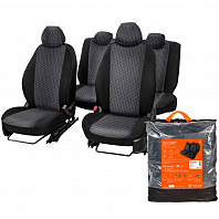 Чехлы для Лада Priora седан (14-), "Оптима", задн.спин. 1/3, жаккард черн.