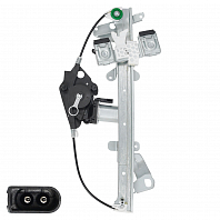 Стеклоподъёмник в сборе для а/м Ford Fiesta V (01-) электрический передний левый с мотором