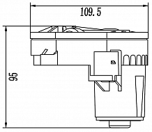 Электродвигатель стояночного тормоза для автомобилей Changan CS35 Plus (21-) правый