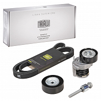 Ремкомплект привода для автомобилей VW Polo Sedan (RUS) (10-) 1.4i/1.6i AC (ремень 6PK1733 + натяжитель + опорный ролик)