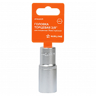 Головка торцевая 3/8" шестигранная 19мм глубокая, пласт.подвес