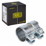 Хомут глушителя трубчатый с муфтой D=60 мм L=95 мм (оцинкованная сталь)