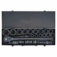 Набор головок ударных 3/4"DR L=56мм, 24пр. (17-50мм) металл.кейс