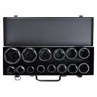 Набор головок ударных 3/4"DR L=56мм, 14пр. (17-50мм) мет. кейс МП-серия