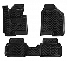 Ковры для Hyundai ix35 (2010-), 4 шт., выс. борт, 3D с подпятником, ТЭП, черн.