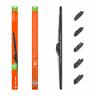 Щетка стеклоочистителя 700 мм (28") гибридная 5 адаптеров