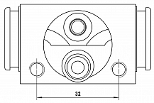 Цилиндр тормозной для автомобилей Suzuki Swift (11-) задний левый/правый d=19мм