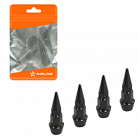 Колпачки на шинный вентиль K-10, черные, металл, 4 шт.