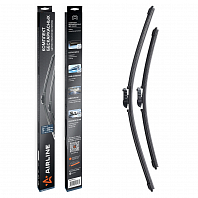 Щетки стеклоочистителя комплект 600/450мм (24"/18") бескаркасные с креплением "Push Button 16 мм", 2 штуки МП-серия