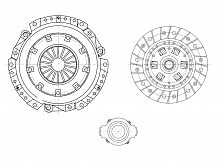 Комплект сцепления для автомобилей Лада 2108 в сборе с муфтой