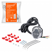 Проводка фаркопа с металлической розеткой 12В 7 контактов 1,5м универсальная