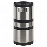 Глушитель универсальный (овальный) D=150x210, L=460, d=52 (1 вход 1 выход с камерой) (нержавеющая сталь)