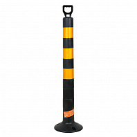 Столбик парковочный 750мм(СПУ) 3 световозвр.полосы, ручка(ухо), болт.креп., пластик,черн.