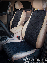 Накидки "Алькантара", передние (2 шт.), черные