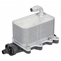 Радиатор масляный для а/м BMW 5 (03-)/X3 (04-)/Range Rover IV (12-) 2.0D/2.5D/3.0D (в сборе с термостатом)