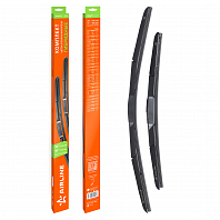 Щетки стеклооч комплект (2 штуки) 600/450мм (24"/18") гибридные с креплением "Крючок 9x3, 9x4 мм" (AWBM272)