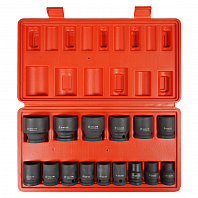 Набор головок ударных 1/2"DR L=38мм, 15пр. (10-32мм) пласт.кейс.