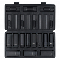 Набор головок ударных 1/2"DR L=78мм, 11пр. (10-26мм) пласт.кейс