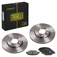 Комплект тормозных дисков и колодок для автомобилей VW Polo Sedan (10-) 1ZE передняя ось (диск тормозной 2 шт. + колодки тормозные 1 комплект)