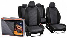 Чехлы для Niva Chevrolet (16-17 г.) "Лима", 12 пред., задн.спин. 1/3, жаккард-кожзам, черн.
