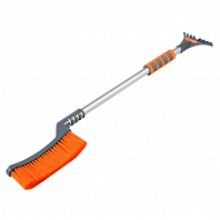 Щетка от снега и льда с эрг-ной рукояткой и мягкой щетиной "Волна" + скребок (85см)