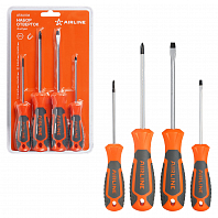 Набор отвёрток 4пр. (SL3x75mm, SL5x100mm, PH0x75mm, PH1x100mm), блистер