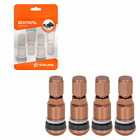 Вентиль для б/к шин MS525BR, бронзовый, алюминий, 4 шт