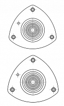 Комплект опор амортизаторов для автомобилей Honda CR-V II (02-)/Civic VII (00-) (передних с подшипниками) (2 шт.)