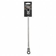 Ключ накидной трещоточный шарнирный 10х11мм PRO, пласт.подвес