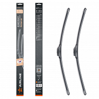 Щетки стеклоочистителя комплект 600/600мм (24"/24") бескаркасные PREMIUM с креплением "Крючок 9x3, 9x4 мм", 2 штуки