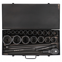 Набор головок ударных 3/4"DR L=56мм, 23пр. (17-65мм) мет. кейс.