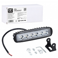 Фара светодиододная прямоугольная, 6LED, дальний свет, 18Вт, 157х42х40мм, 12/24В, PLUS МП-серия