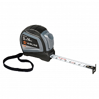 Рулетка в прорезиненном корпусе 3мх16мм PRO, автостоп, дв. зацеп, дв. шкала