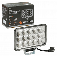 Фара светодиодная прямоугольная, 15LED, направленный свет (Ближний/Дальний), 45Вт, 165x108x74мм, 12/24В, PRO